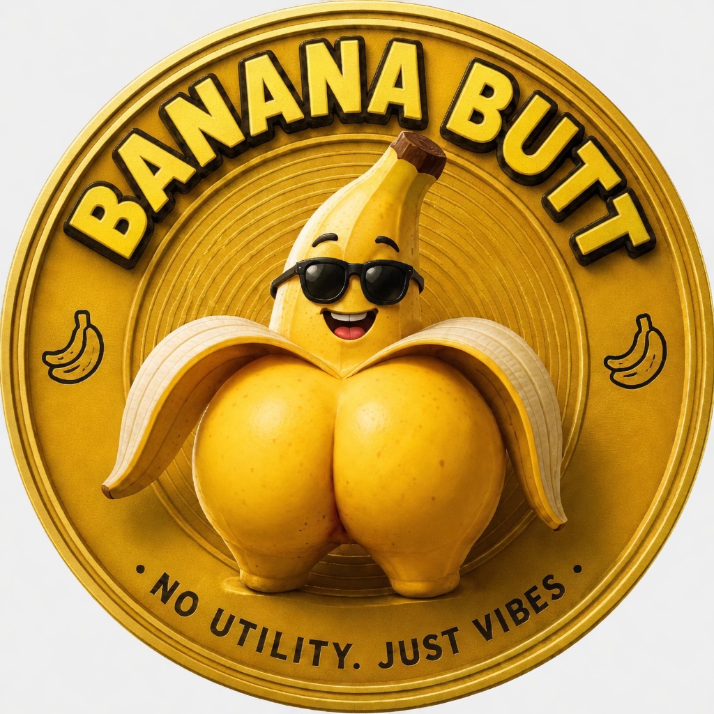 BANANA BUTT coin badge